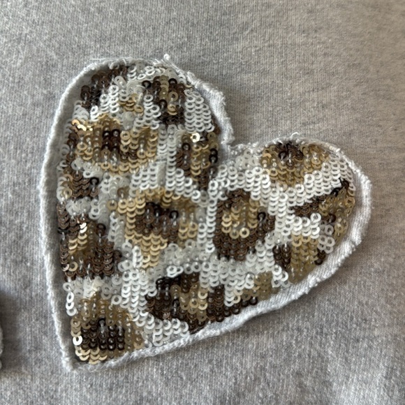 Style & Co sweatshirt large sparkly leopard print sequins Lovecore low key luxe - Picture 11 of 12